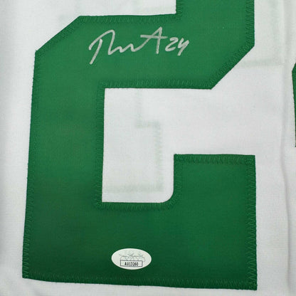Autographed/Signed Roope Hintz Dallas White Hockey Jersey JSA COA