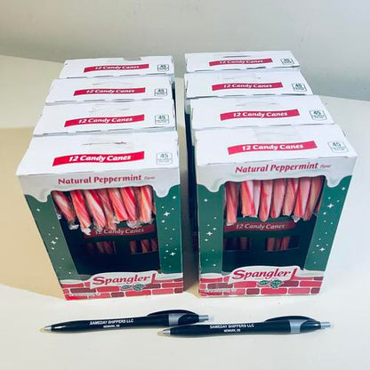 96 Individually Wrapped CandyRific Spangler Peppermint Candy Canes, MOST BROKEN!