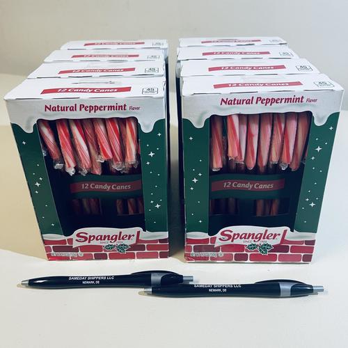 96 Individually Wrapped CandyRific Spangler Peppermint Candy Canes, MOST BROKEN!