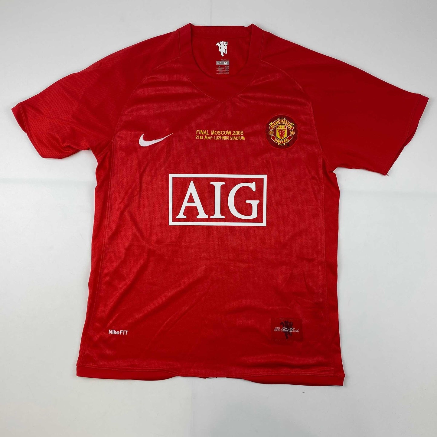 Autographed/Signed Cristiano Ronaldo Manchester United Red 2008 Champions League Final Soccer Jersey Beckett BAS COA/LOA