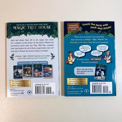 Magic Tree House Midnight on the Moon & Space Fact Tracker BUNDLE of 2 books NEW
