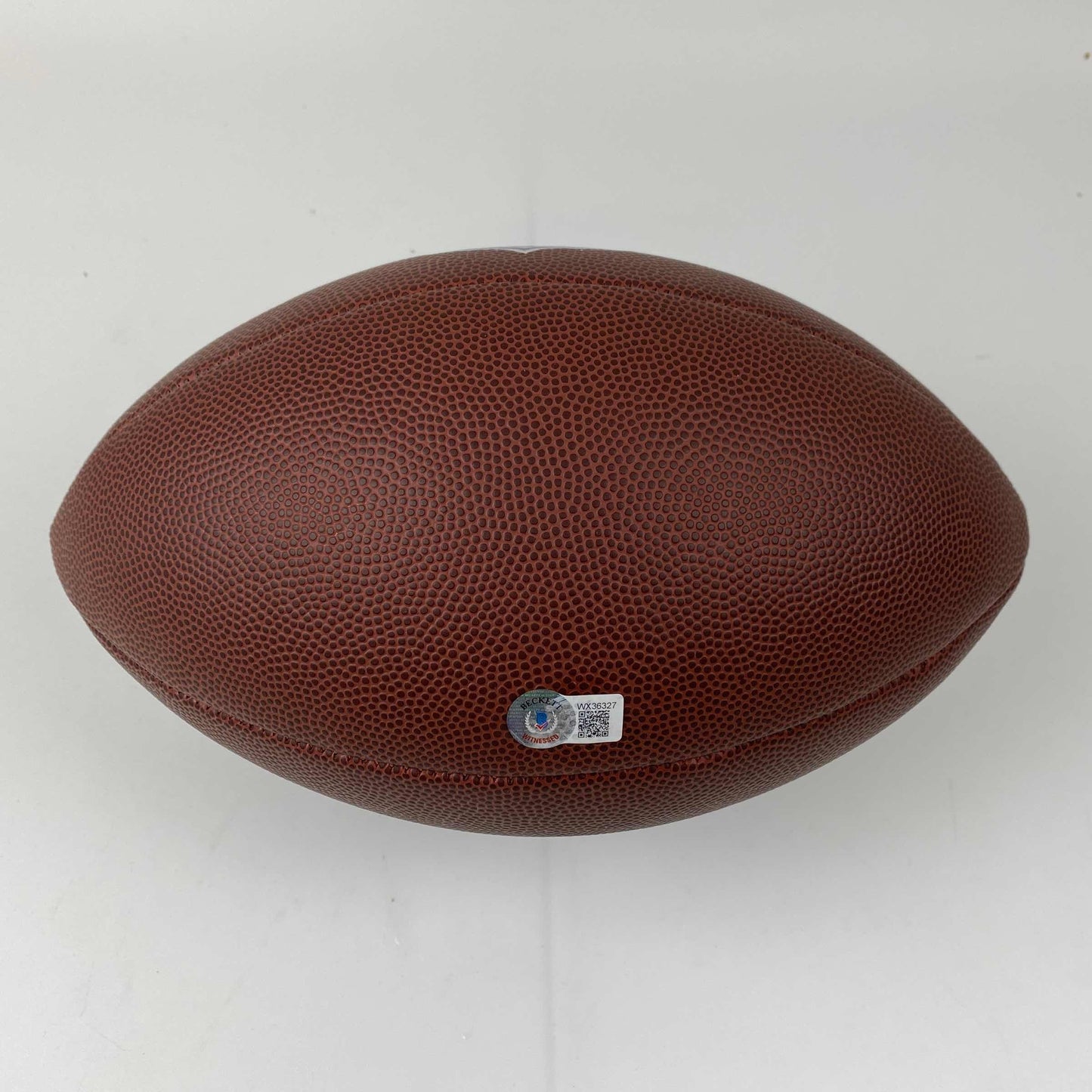 Autographed/Signed Mac Jones New England Patriots Brown Wilson Football Beckett BAS COA