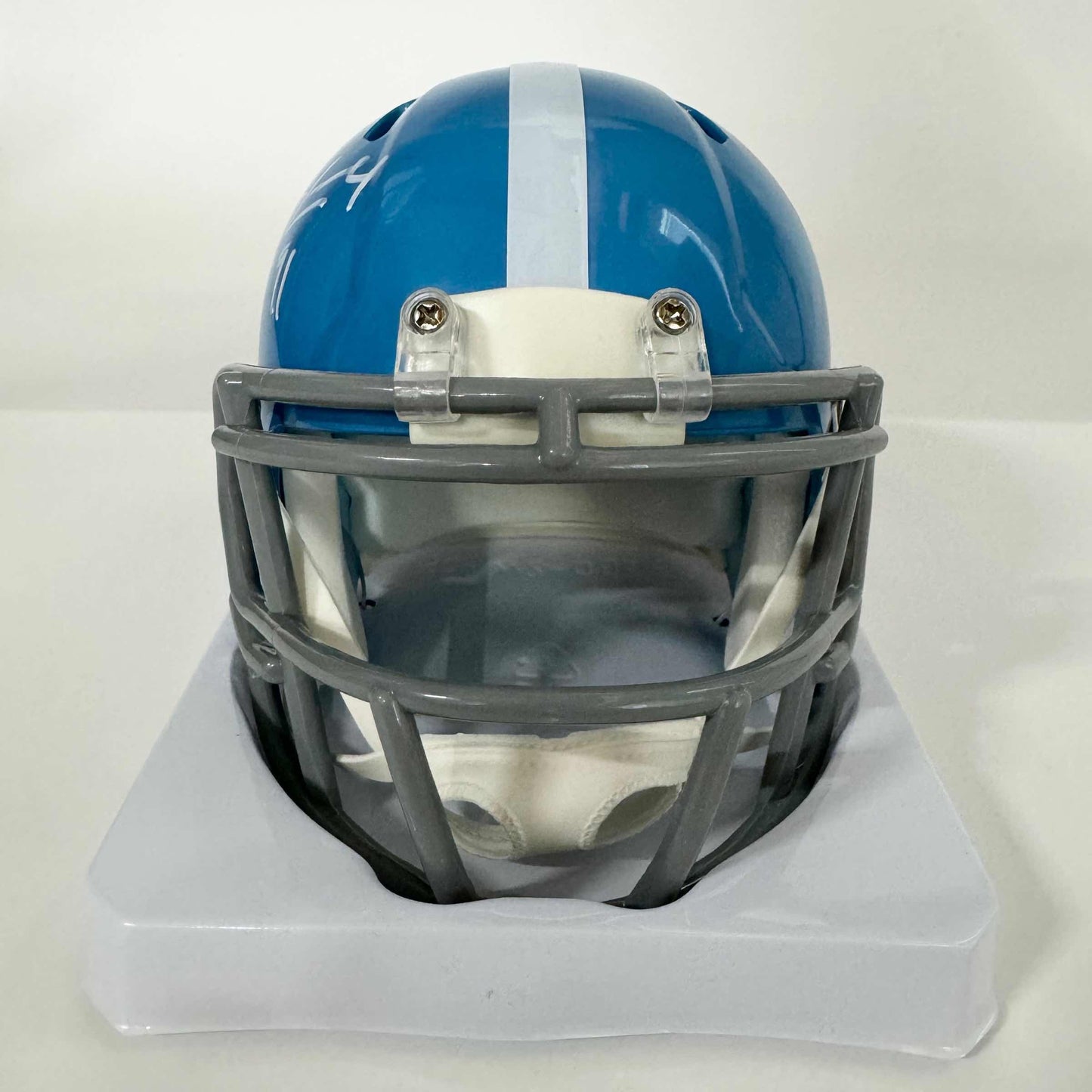 Autographed/Signed Earl Campbell & Warren Moon "HOF 91" & "HOF 06" Houston Oilers Mini Football Helmet Beckett BAS COA