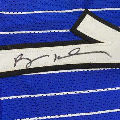 Autographed/Signed Anfernee Penny Hardaway Orlando Blue Pinstripe Basketball Jersey PSA/DNA COA