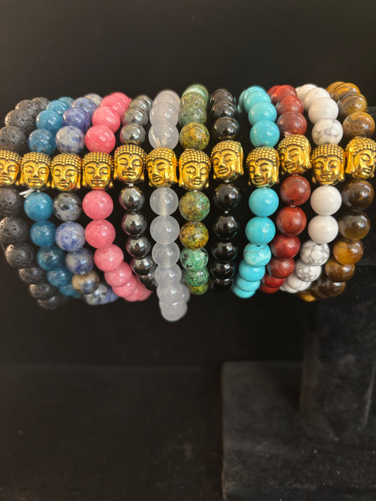 Handmade Gemstone Buddha Bracelets