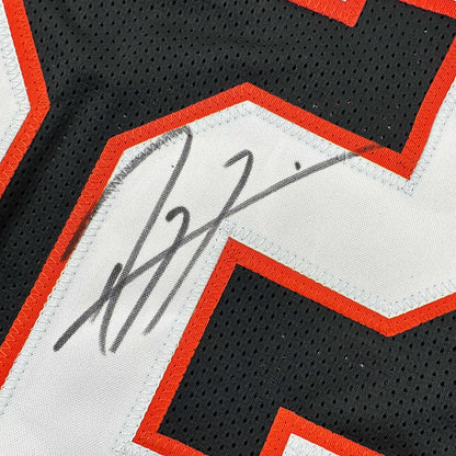 Autographed/Signed Ray Lewis Miami Black College Football Jersey Beckett BAS COA