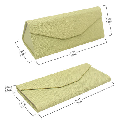 Olive Solid Color Glasses Case - Vegan Leather Magic Folding Hardcase