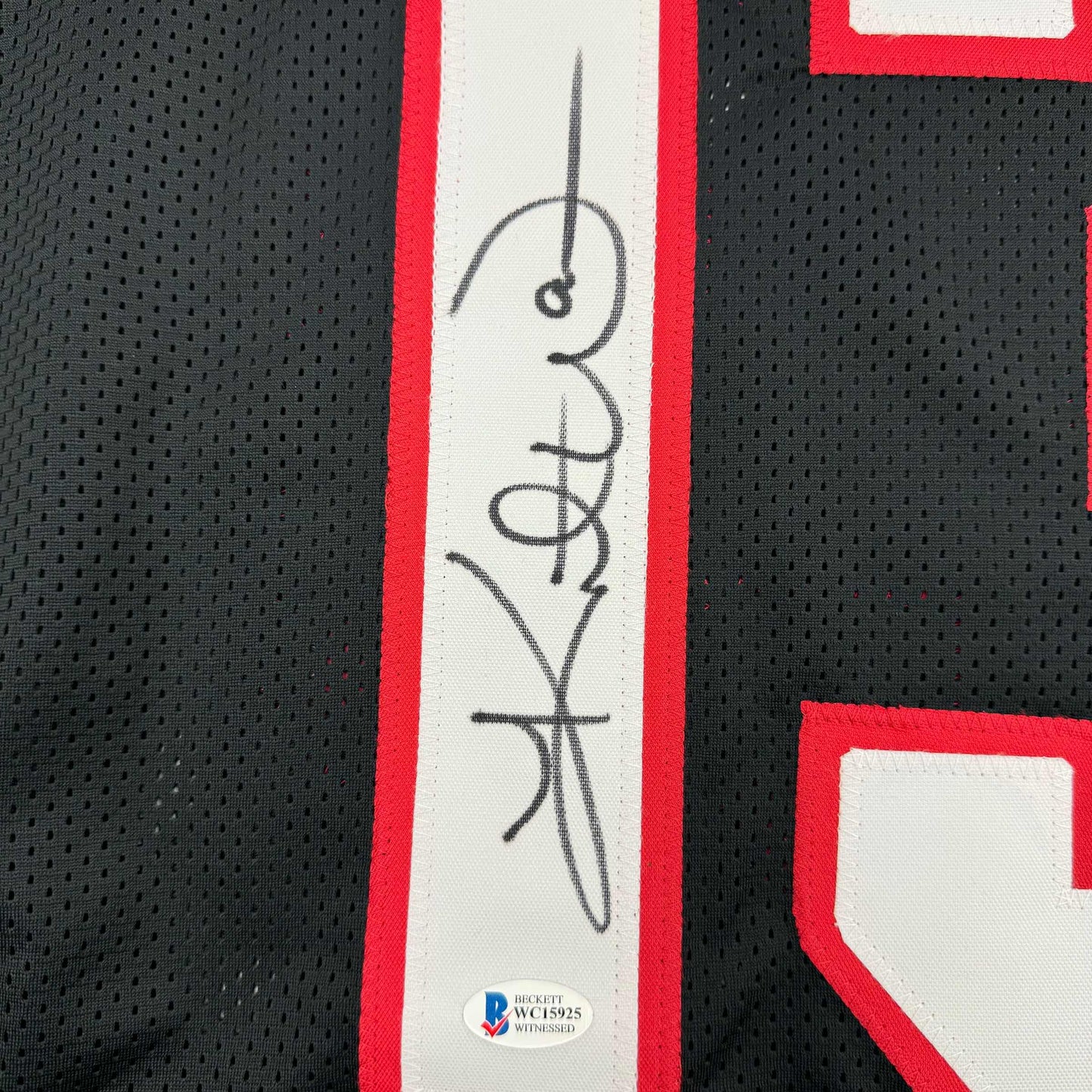 Autographed/Signed Kurt Warner Arizona Black Football Jersey Beckett BAS COA
