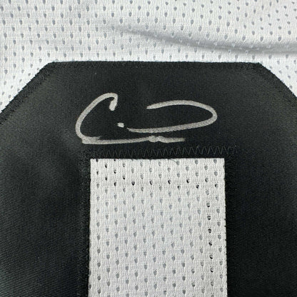 Autographed/Signed Calvin Ridley Jacksonville White Football Jersey Beckett BAS COA