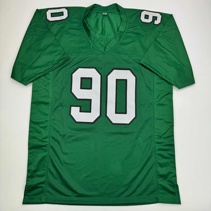 Autographed/Signed Jordan Davis Philadelphia Kelly Green Football Jersey Beckett BAS COA