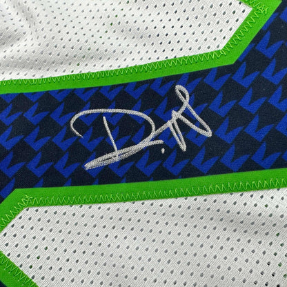 Autographed/Signed Devon Witherspoon Seattle White Football Jersey JSA COA