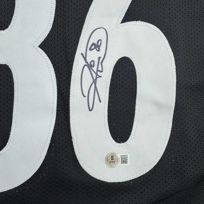 Autographed/Signed Hines Ward Pittsburgh Black Football Jersey Beckett BAS COA