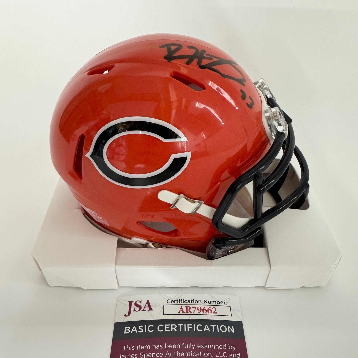 Autographed/Signed Devin Hester Chicago Bears Mini Football Helmet JSA COA