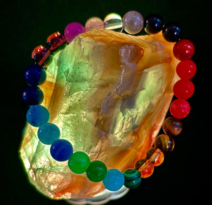 Bohemian Chakra Healing Bracelet – Energy Balance, Spiritual Wellness & Free-Spirited Style