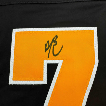 Autographed/Signed Bryan Rust Pittsburgh Black Hockey Jersey JSA COA