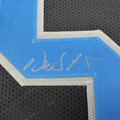 Autographed/Signed David Montgomery Detroit Black Football Jersey Beckett BAS COA