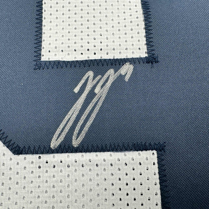 Autographed/Signed J.J. JJ McCarthy Michigan White College Stat Football Jersey Beckett BAS COA