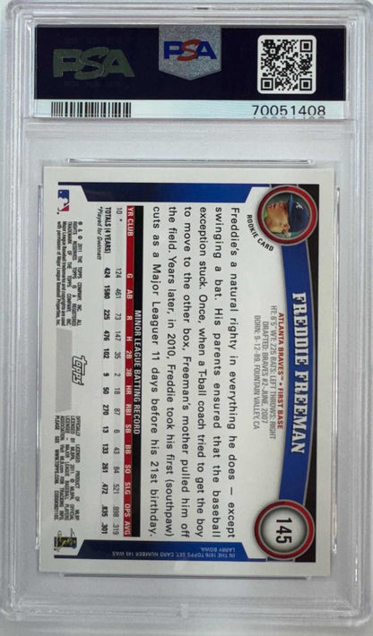 Graded 2011 Topps Freddie Freeman #145 Rookie RC Baseball Card PSA 10 Gem Mint