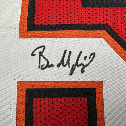 Autographed/Signed Baker Mayfield Tampa Bay Red Football Jersey Beckett BAS COA