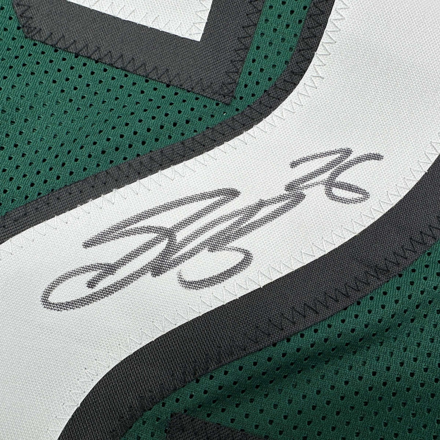 Autographed/Signed Saquon Barkley Philadelphia Midnight Green Football Jersey Beckett BAS COA