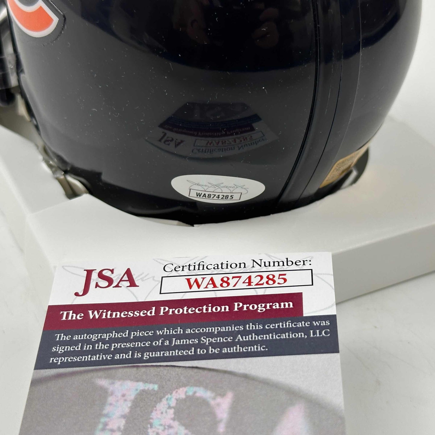 Autographed/Signed DJ D.J. Moore Chicago Bears Mini Football Helmet JSA COA