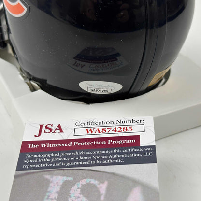 Autographed/Signed DJ D.J. Moore Chicago Bears Mini Football Helmet JSA COA