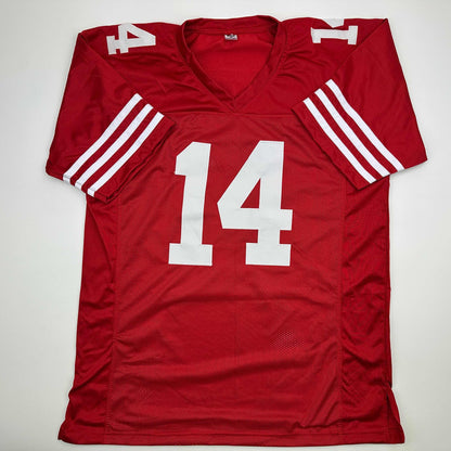 Autographed/Signed Ricky Pearsall San Francisco Red Football Jersey Beckett BAS COA