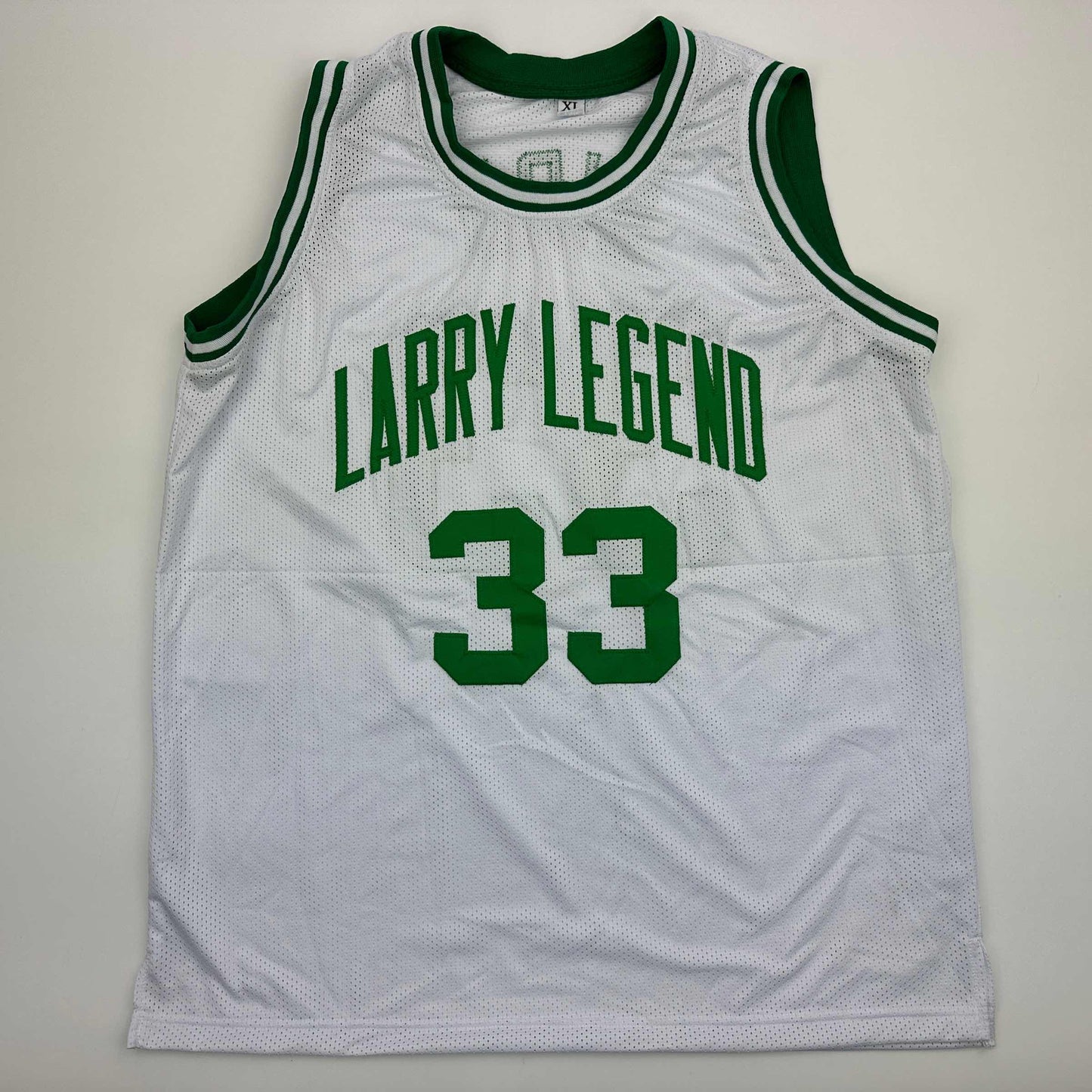 Autographed/Signed Larry Bird Boston White Basketball Jersey Beckett BAS COA