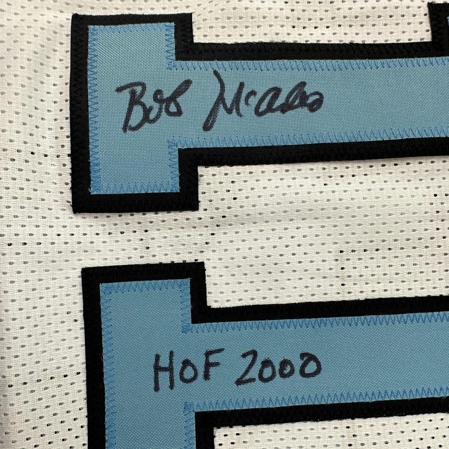 Autographed/Signed Bob McAdoo HOF 2000 Buffalo White Basketball Jersey Beckett BAS COA