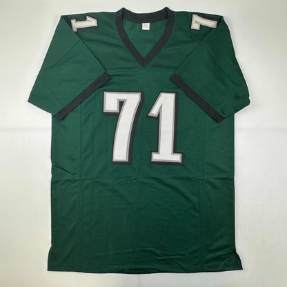 Autographed/Signed Jason Peters Philadelphia Green Football Jersey Beckett BAS COA