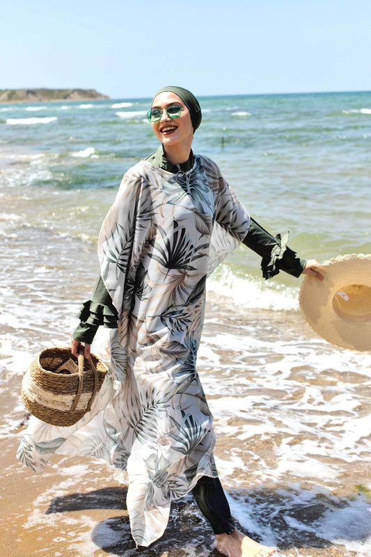 Green Pareo Kimono P2101