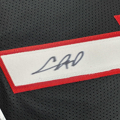 Autographed/Signed Chris Bosh Miami Black Basketball Jersey JSA COA