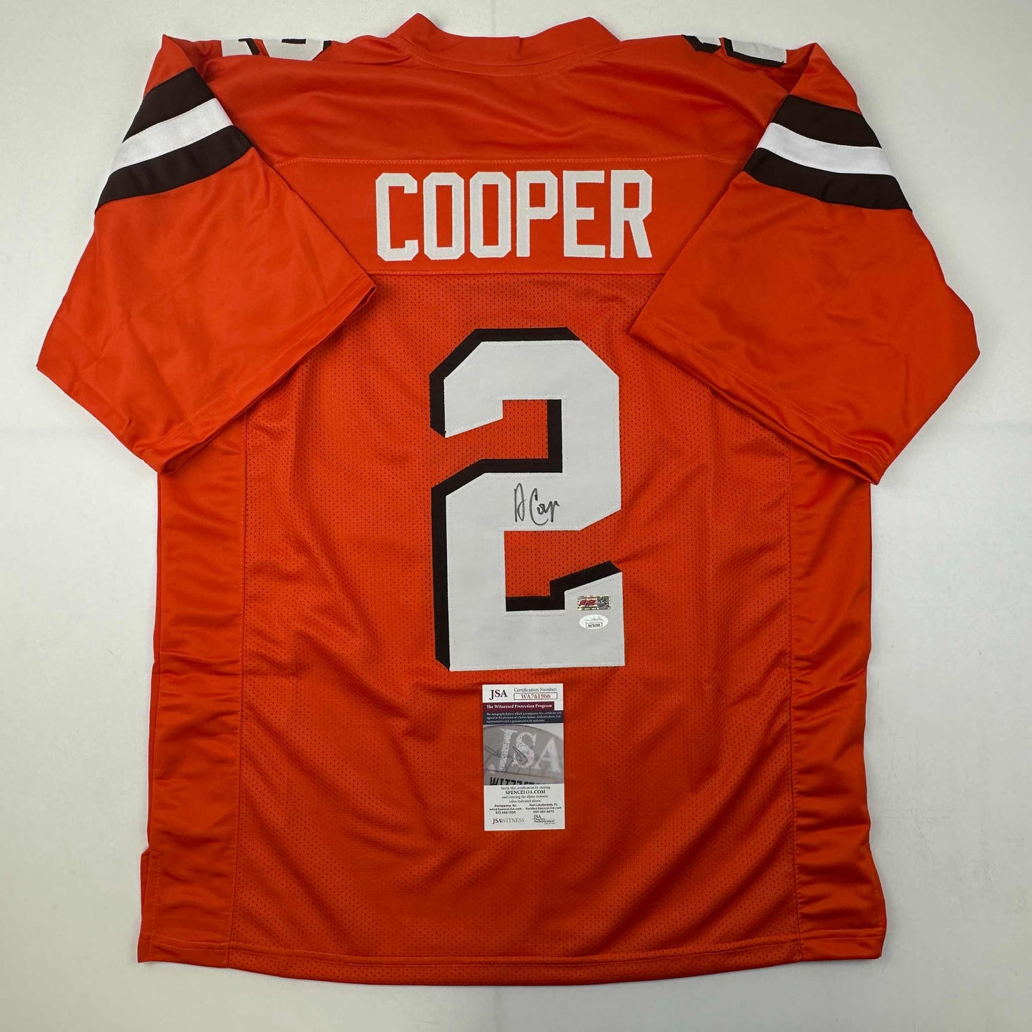 Autographed/Signed Amari Cooper Cleveland Orange Football Jersey JSA COA