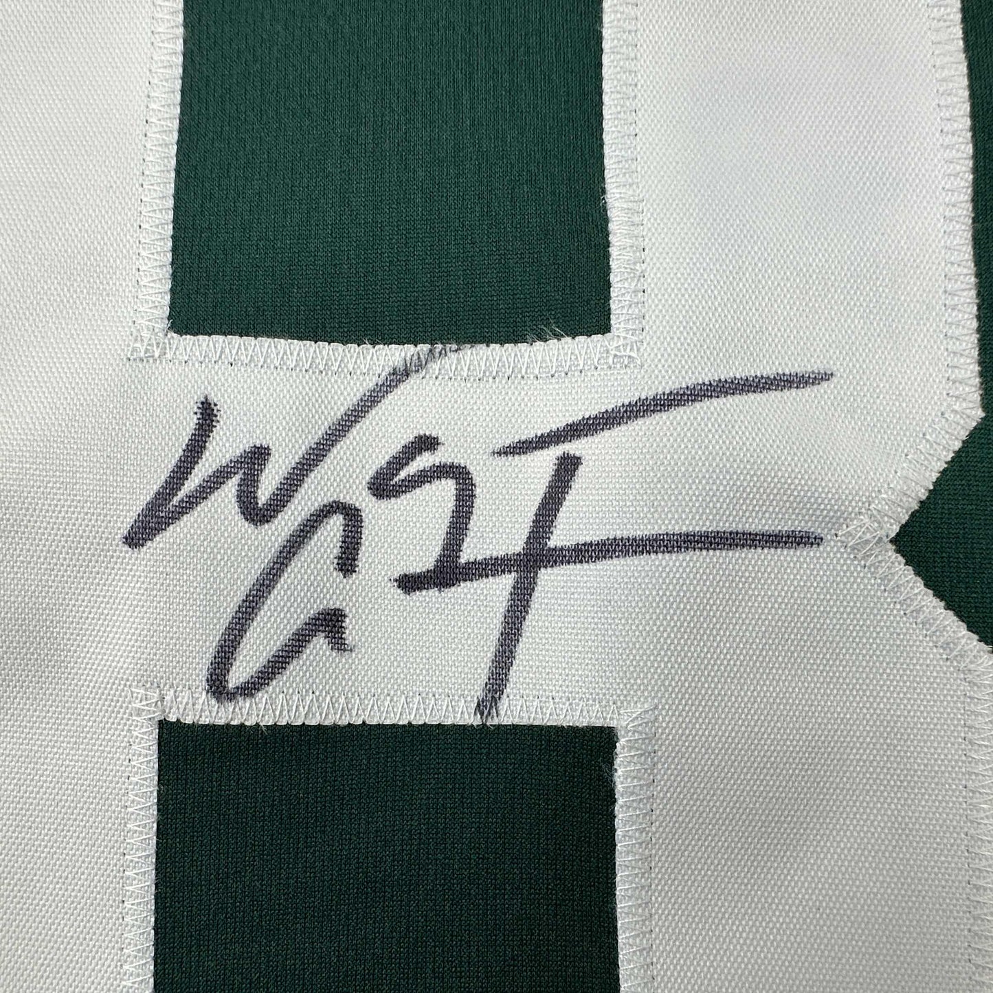 Autographed/Signed Wayne Chrebet New York Green Football Jersey JSA COA