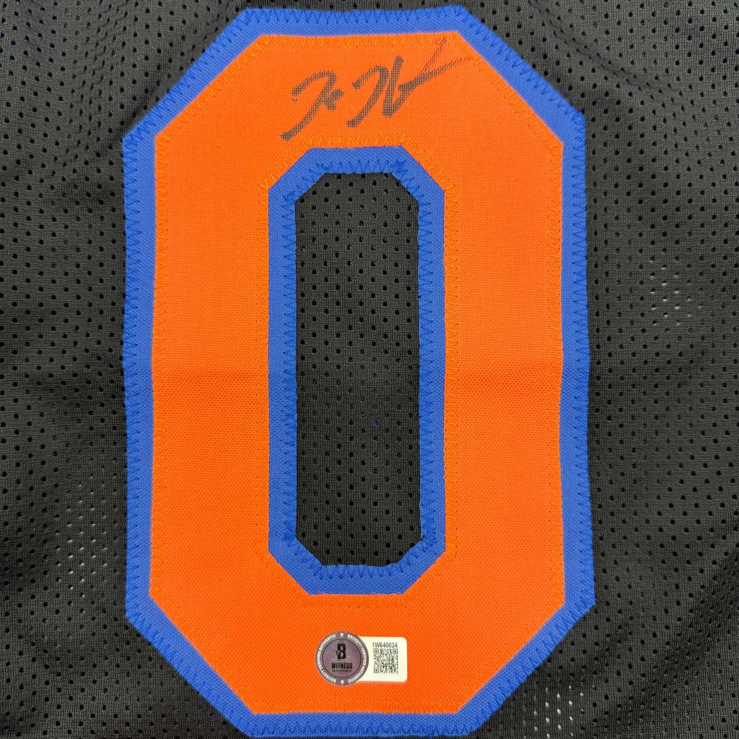 Autographed/Signed Donte Divincenzo New York Black Basketball Jersey Beckett BAS COA