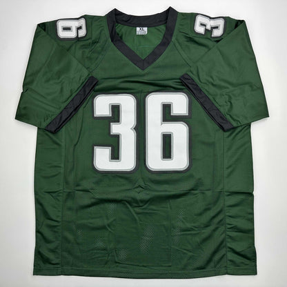 Autographed/Signed Brian Westbrook Philadelphia Green Football Jersey PSA/DNA COA