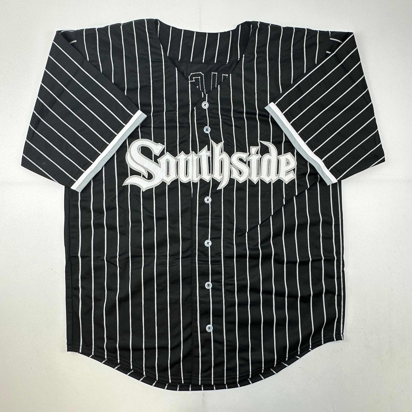 Autographed/Signed Andrew Vaughn Chicago Black Pinstripe City Edition Baseball Jersey Beckett BAS COA
