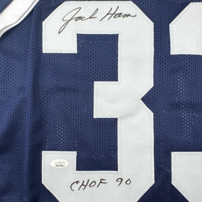 Autographed/Signed Jack Ham CHOF 90 Penn State Blue College Football Jersey JSA COA