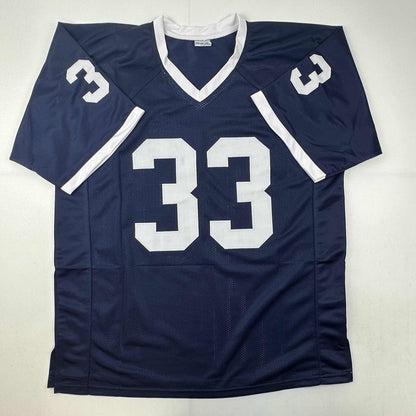 Autographed/Signed Jack Ham CHOF 90 Penn State Blue College Football Jersey JSA COA