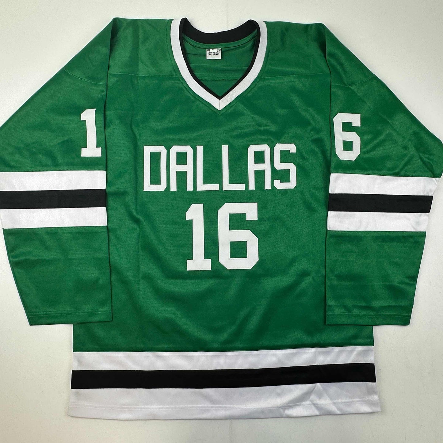 Autographed/Signed Brett Hull Dallas Green Hockey Jersey Beckett BAS COA