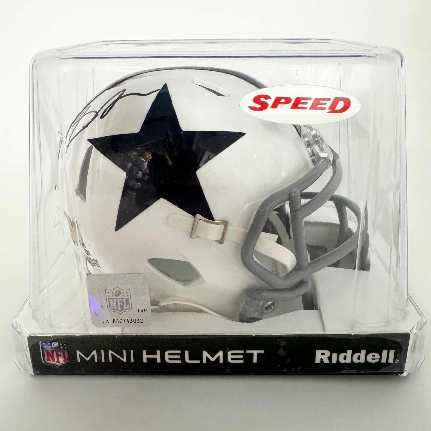 Autographed/Signed Stephon Gilmore Dallas Cowboys White Retro Mini Football Helmet JSA COA