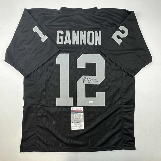 Autographed/Signed Rich Gannon Oakland Las Vegas Black Football Jersey JSA COA