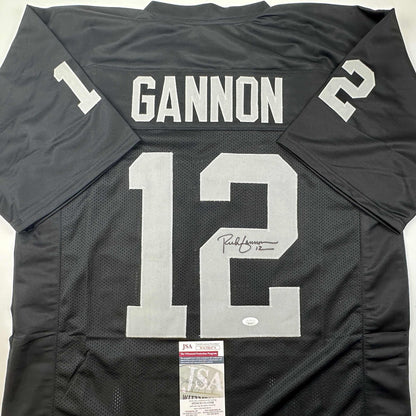 Autographed/Signed Rich Gannon Oakland Las Vegas Black Football Jersey JSA COA