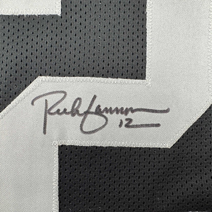 Autographed/Signed Rich Gannon Oakland Las Vegas Black Football Jersey JSA COA