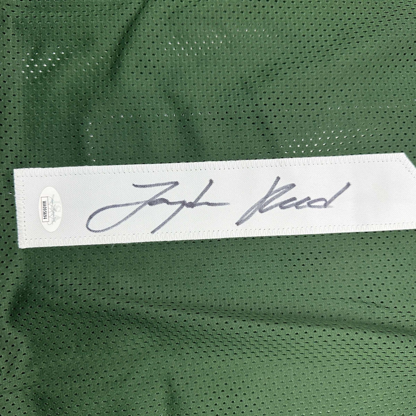Autographed/Signed Jayden Reed Michigan State Green College Football Jersey JSA COA