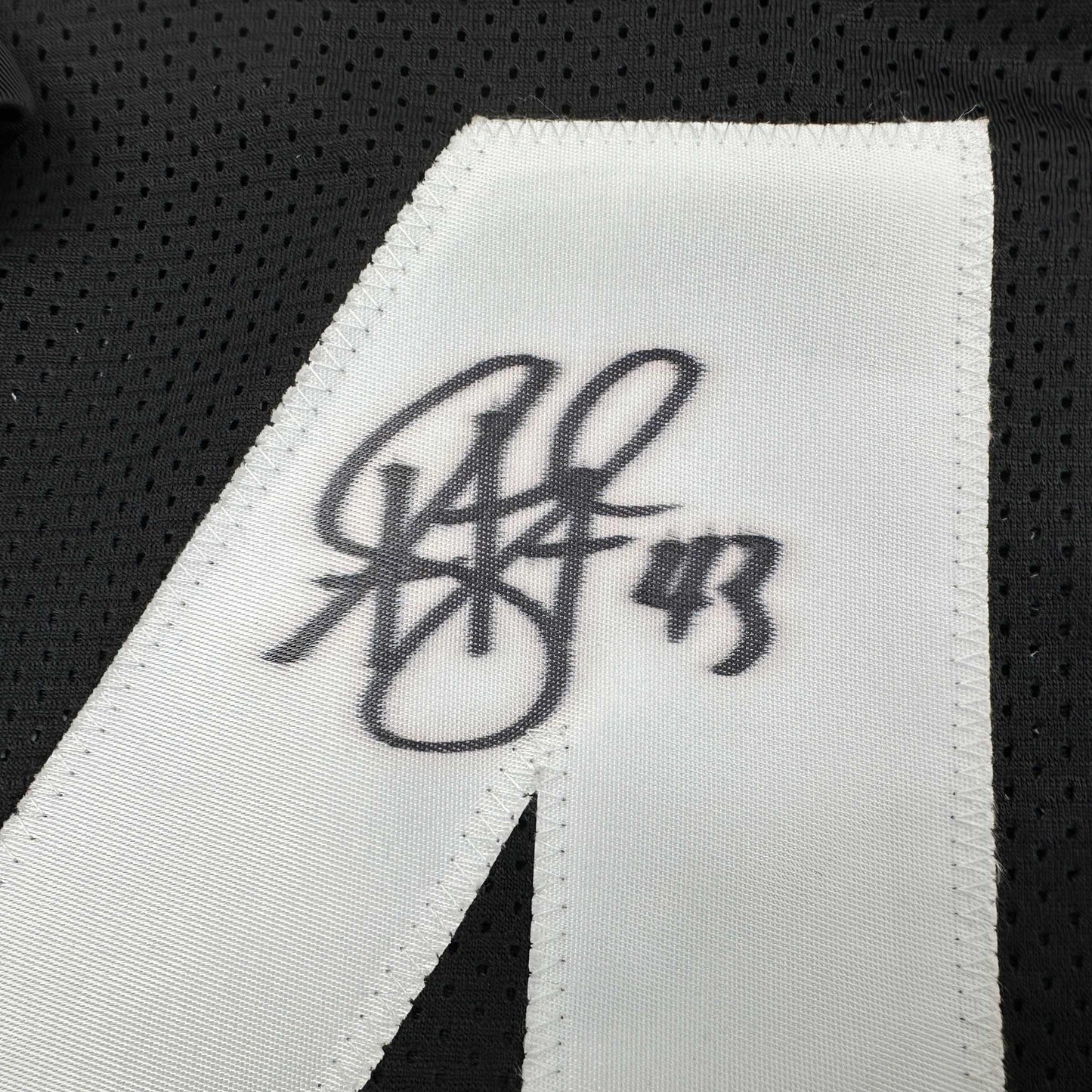 Autographed/Signed Troy Polamalu Pittsburgh Retro Black Football Jersey JSA COA