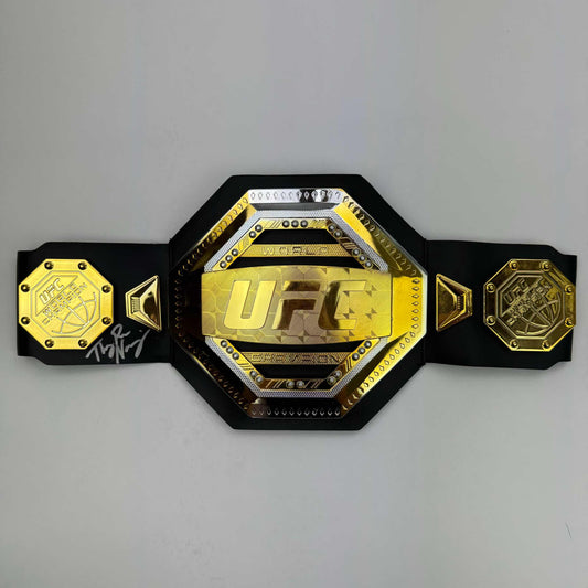 Autographed/Signed "Thug" Rose Namajunas Black Replica UFC Championship Title Belt JSA COA