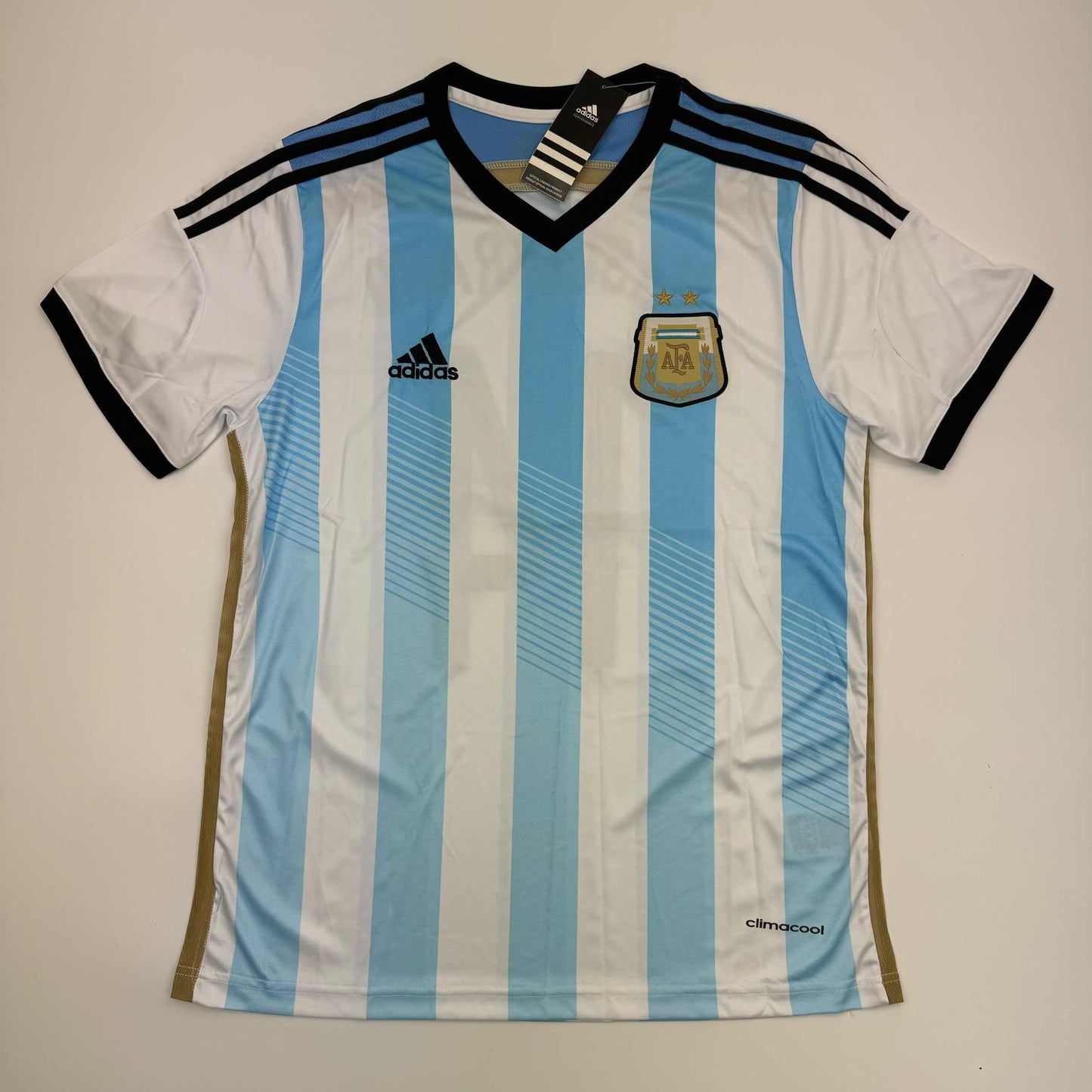 Autographed/Signed Javier Mascherano Argentina Blue Soccer Futbol Jersey Beckett BAS COA