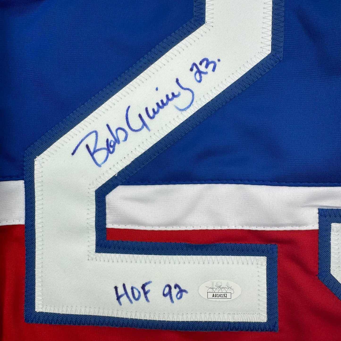 Autographed/Signed Bob Gainey HOF 1992 Montreal Red Hockey Jersey JSA COA