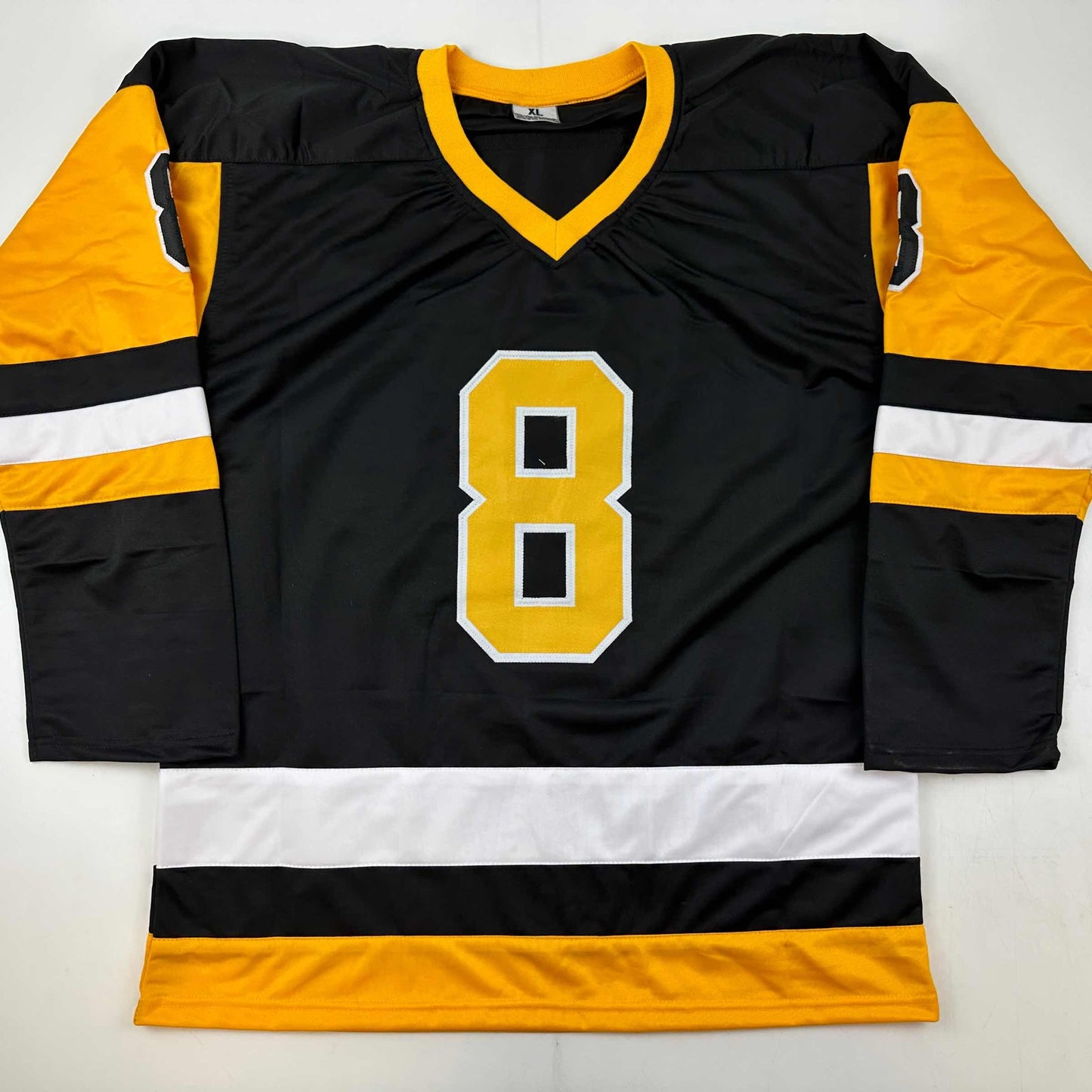 Autographed/Signed Mark Recchi Pittsburgh Black Hockey Jersey JSA COA